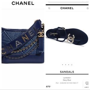 Chanel crystal thong sandal